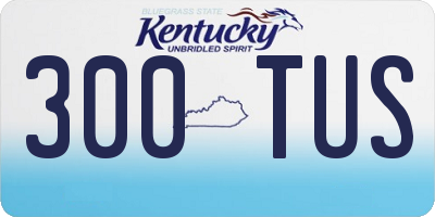 KY license plate 300TUS