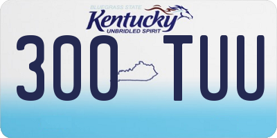 KY license plate 300TUU