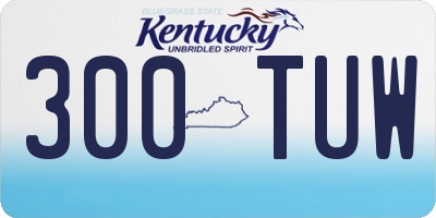 KY license plate 300TUW