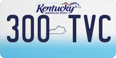 KY license plate 300TVC