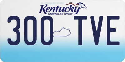 KY license plate 300TVE