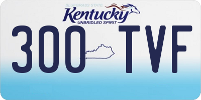 KY license plate 300TVF