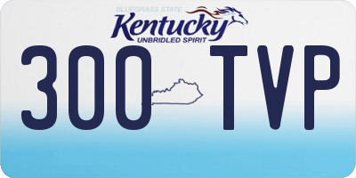 KY license plate 300TVP