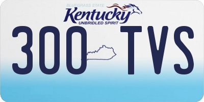 KY license plate 300TVS