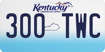 KY license plate 300TWC
