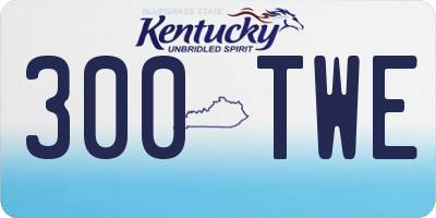 KY license plate 300TWE