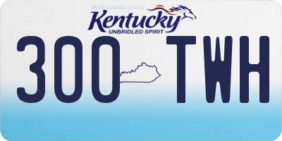 KY license plate 300TWH