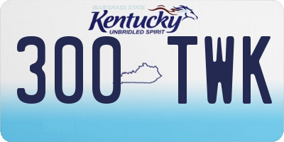 KY license plate 300TWK