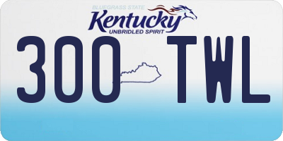 KY license plate 300TWL