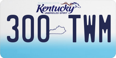 KY license plate 300TWM