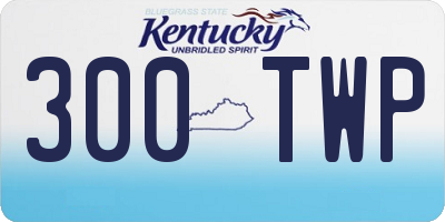 KY license plate 300TWP
