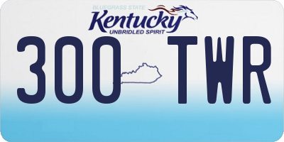 KY license plate 300TWR