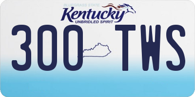 KY license plate 300TWS