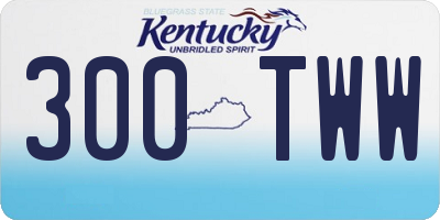 KY license plate 300TWW