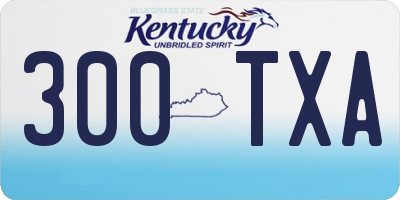 KY license plate 300TXA