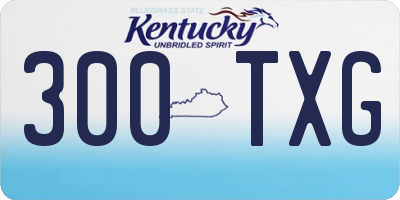 KY license plate 300TXG
