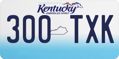 KY license plate 300TXK