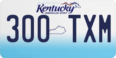 KY license plate 300TXM