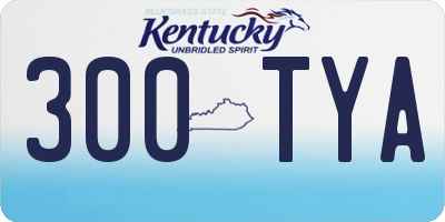 KY license plate 300TYA