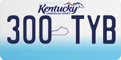 KY license plate 300TYB