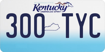 KY license plate 300TYC