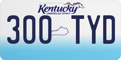 KY license plate 300TYD