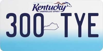 KY license plate 300TYE