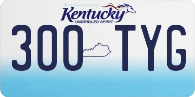 KY license plate 300TYG