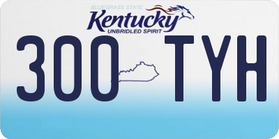 KY license plate 300TYH