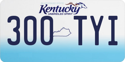KY license plate 300TYI