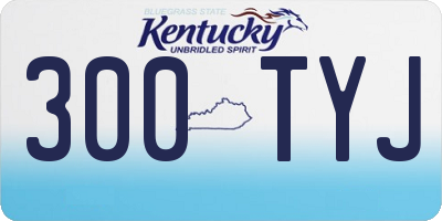 KY license plate 300TYJ
