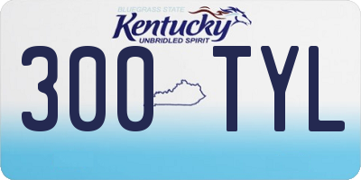 KY license plate 300TYL