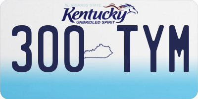 KY license plate 300TYM