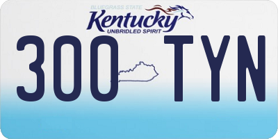 KY license plate 300TYN