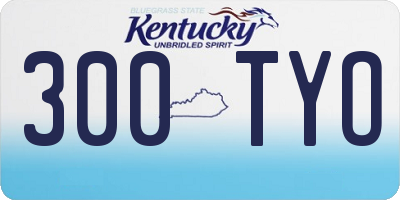 KY license plate 300TYO