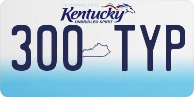 KY license plate 300TYP