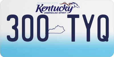 KY license plate 300TYQ