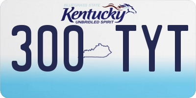 KY license plate 300TYT