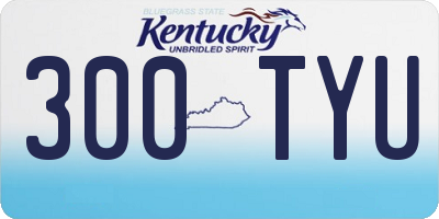 KY license plate 300TYU