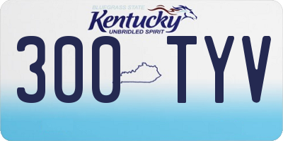 KY license plate 300TYV