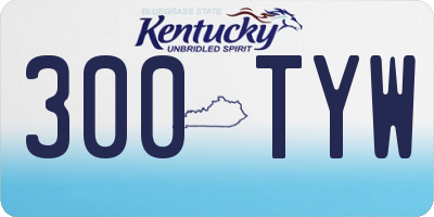 KY license plate 300TYW