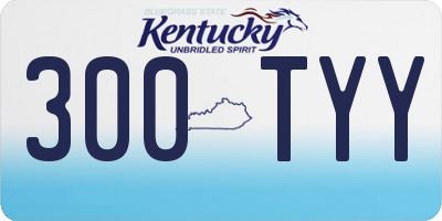 KY license plate 300TYY