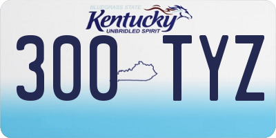 KY license plate 300TYZ