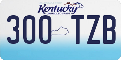 KY license plate 300TZB