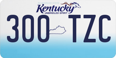 KY license plate 300TZC