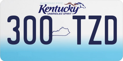 KY license plate 300TZD