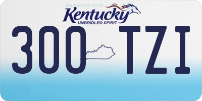 KY license plate 300TZI