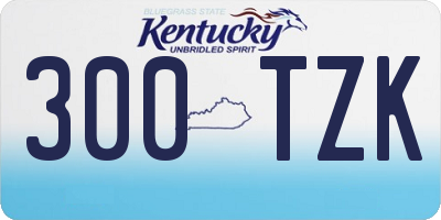 KY license plate 300TZK