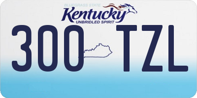 KY license plate 300TZL