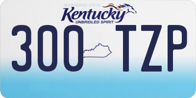 KY license plate 300TZP